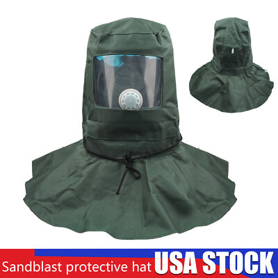 Sand Blasting Hood Cap Anti Wind / Sandblaster Tools Dust Protective Face Shield