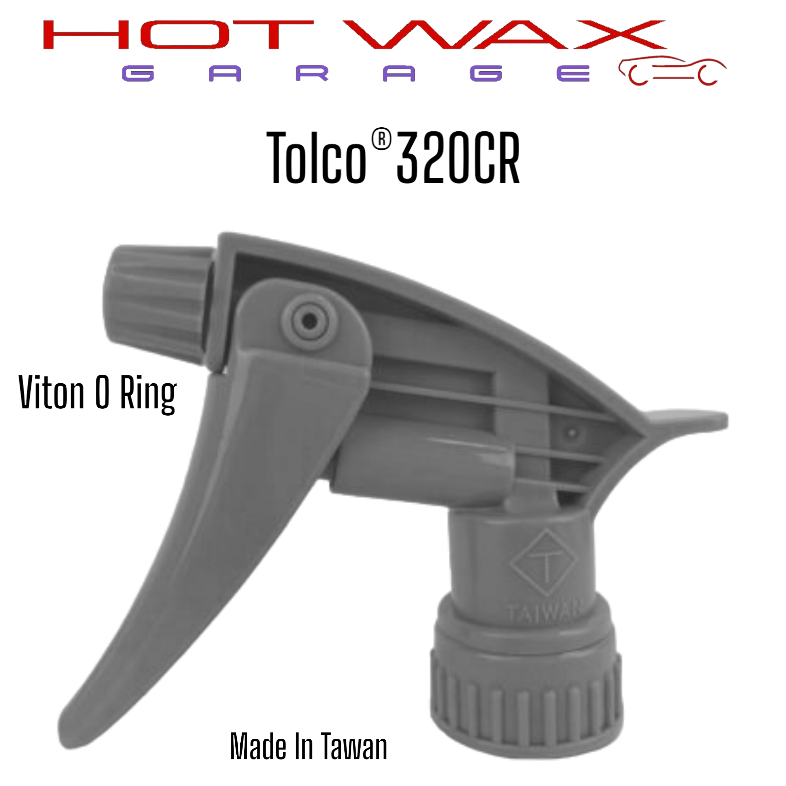 Tolco® 320-CR Industrial Heavy Duty Chemical Resistant Trigger Sprayer Car