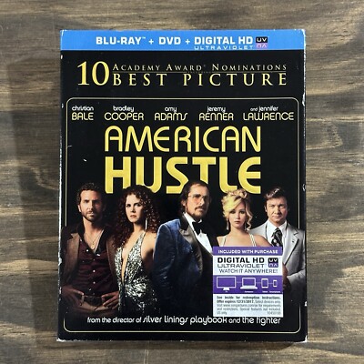 American Hustle Blu-ray & DVD (New/Sealed) with slipcover