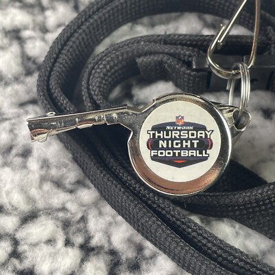 NFL Network Thursday Night Football Whistle & Lanyard Metal TNF Referee Umpire