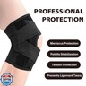 Knee Brace with Side Stabilizers for Knee Pain, Adjustable Knee Support for Meniscus Tear ACL MCL Arthritis Injury Recovery, Breathable Knee Wrap for Men and Women, Workout, Sports (Black, X-Large)