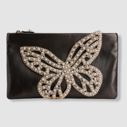 $525 Sophia Webster Women's Black Pearl Flossy Crystals