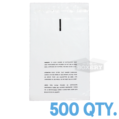 500 12x17 Self Seal Suffocation Warning Clear Poly Bags 1.5 mil Free Shipping