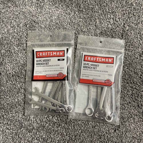 Craftsman Usa Midget Combination Wrench Set Inch 42319 & Metric 42339 New for sale in