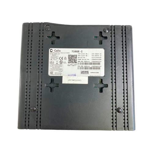 RT-101024ページ Calix 716GE-I R2 Fiber Router (ONT) 4 Ethernet Model 100
