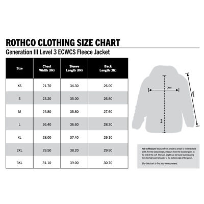 Men's Olive Drab Mid-Weight Fleece Jacket Rothco E.C.W.C.S. Gen III Fleece