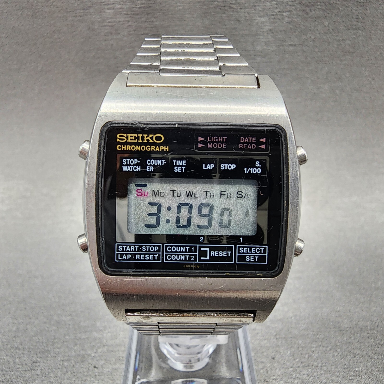 稼働 SEIKO 腕時計 デジタル M929-4000 ヴィンテージ 1261 SEIKO M929 4000 Vintage Digital Watch Quartz Silver Working