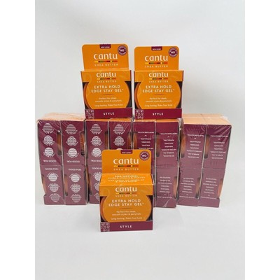Cantu Shea Butter Extra Hold Edge Stay Hair Gel 2.25 oz Style 2Pk