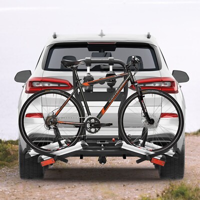 Koreyosh Hitch Mount 2 Bike Rack Foldable Fits 1.25'' & 2'' Receiver Car Truck SUV