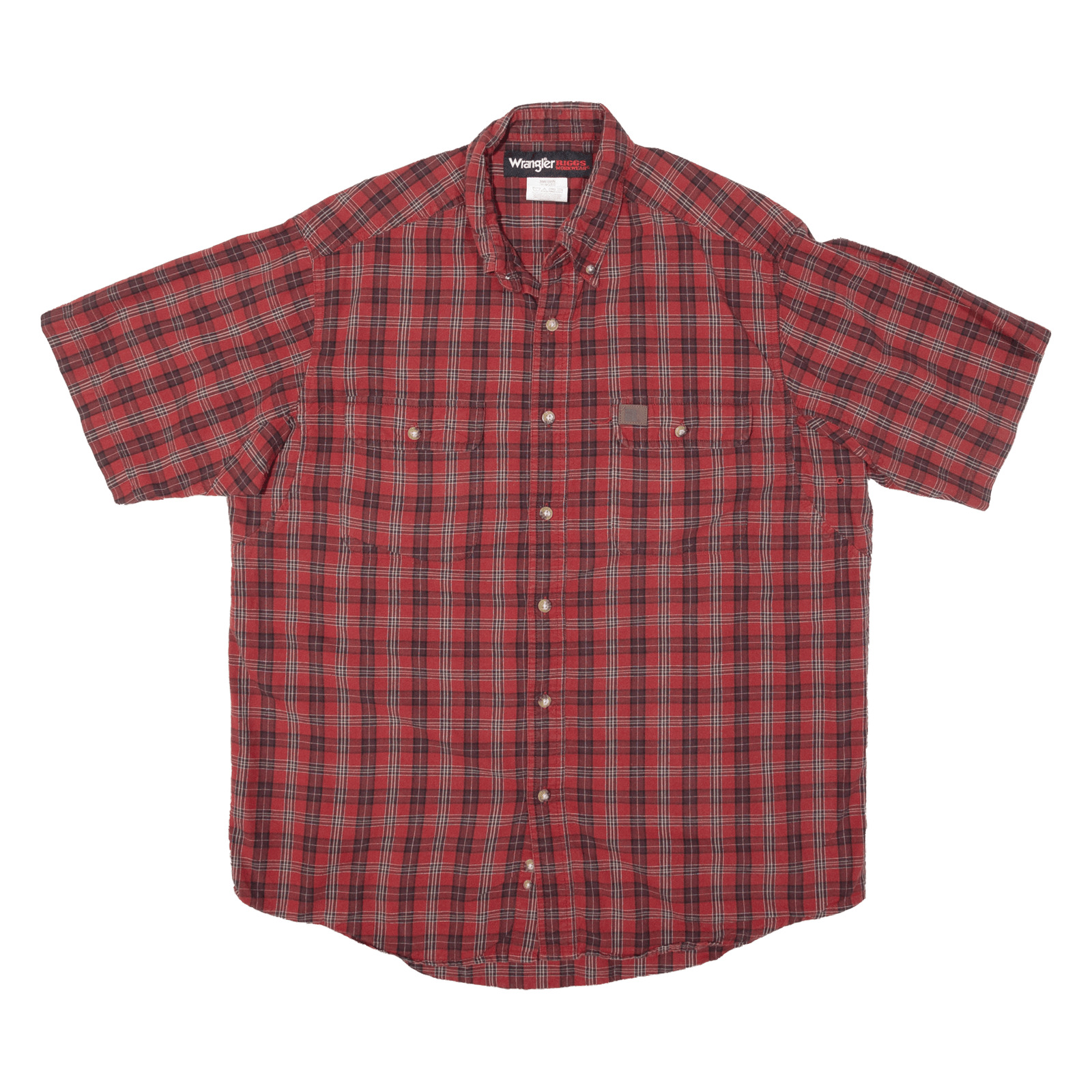 WRANGLER Riggs Workwear Mens Shirt Red Plaid XL - Picture 1 of 6