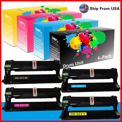 4-PacK DR223 Drum Unit DR223CL for HL-L3270CDW MFC-L3770CDW Printer