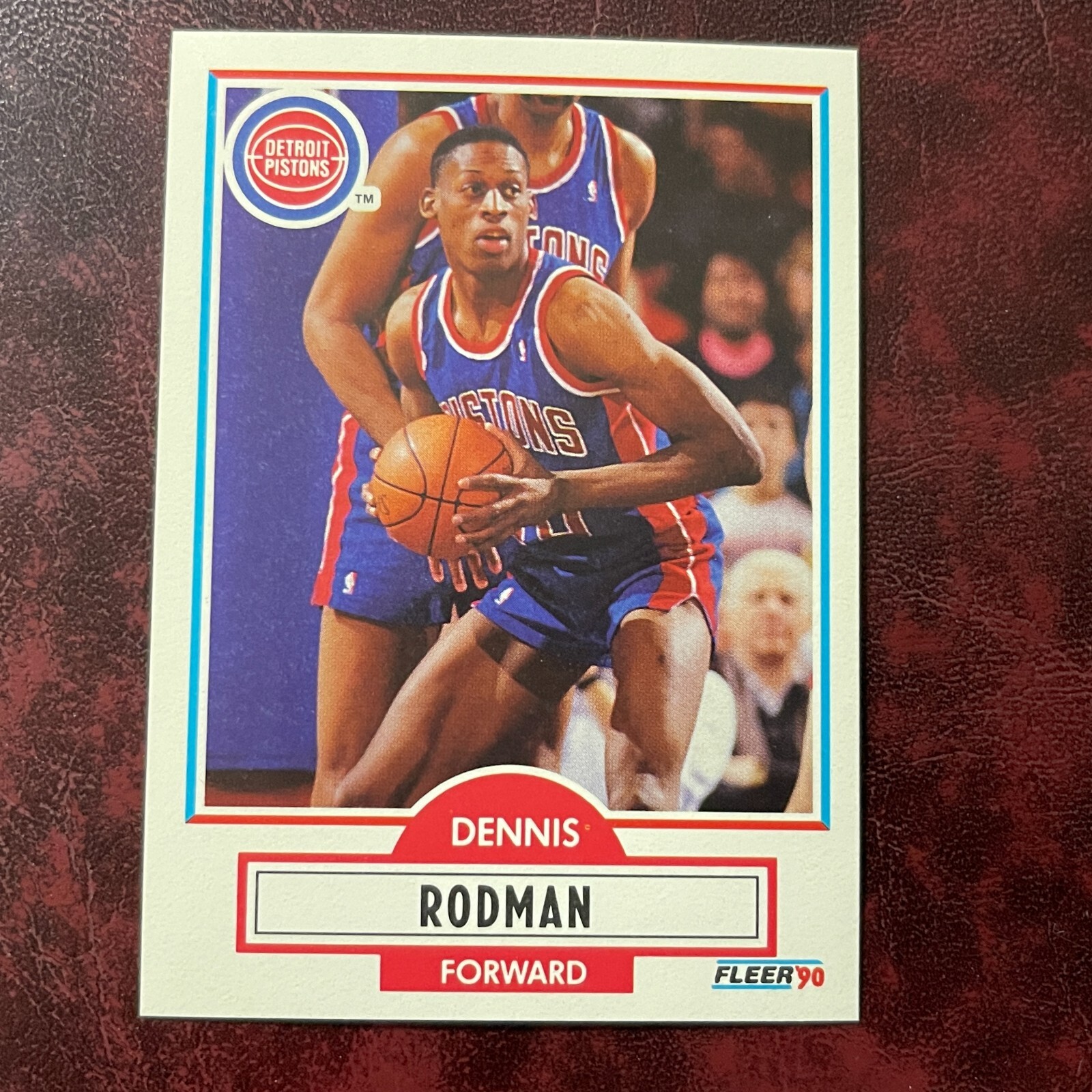 1990-91 Fleer Set DENNIS RODMAN ERROR #59 black line DETROIT 1990-91 Fleer Set DENNIS RODMAN ERROR #59 black line DETROIT