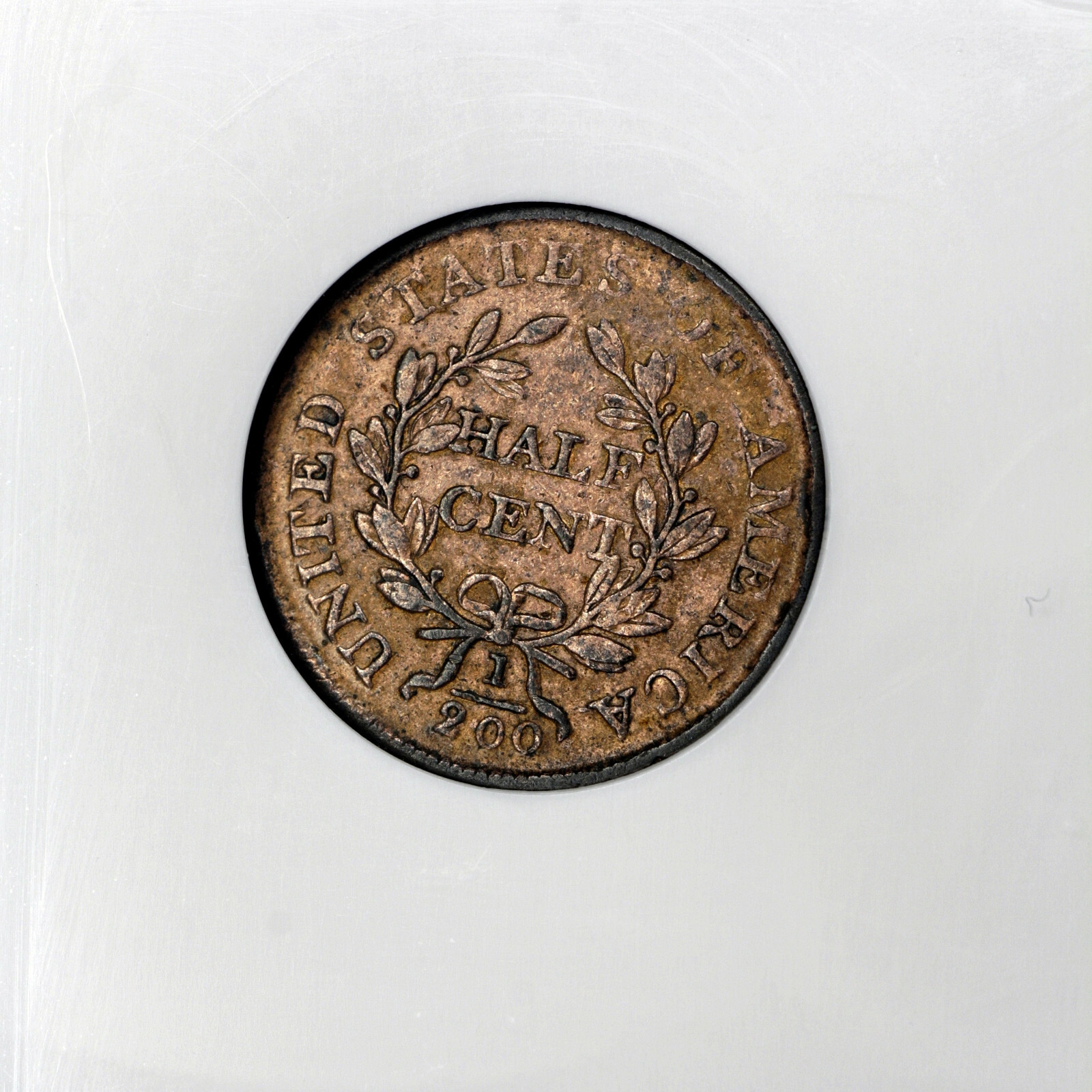 1805 VF Details Harshly Cleaned Large 5 With Stems Half Cent 1/2C, NGC Graded!