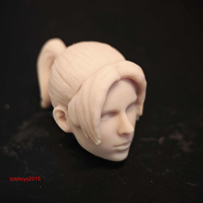 DIY 1:12 1:18 1:24 Claire Redfield Girl Head Sculpt For 6'' Male Action Figure