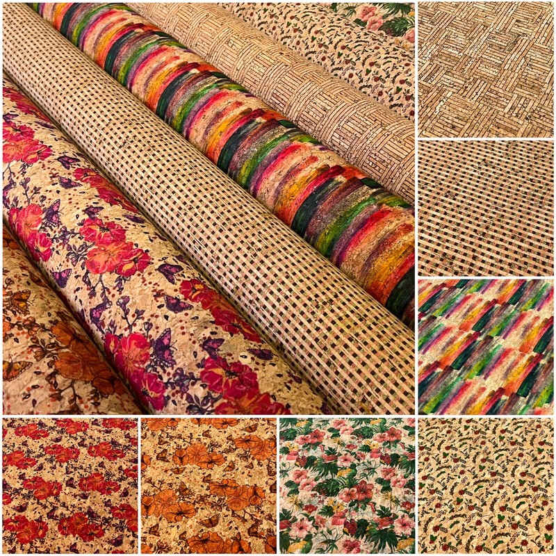 Kork Stoff Korkleder Korktextil Korkstoff Veganes Leder 66cm Breite Keko-Tex