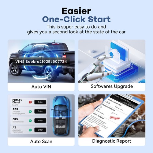 2024 THINKCAR OBD2 Scanner Code Reader Check Engine ABS SRS TCM Diagnostic Tool