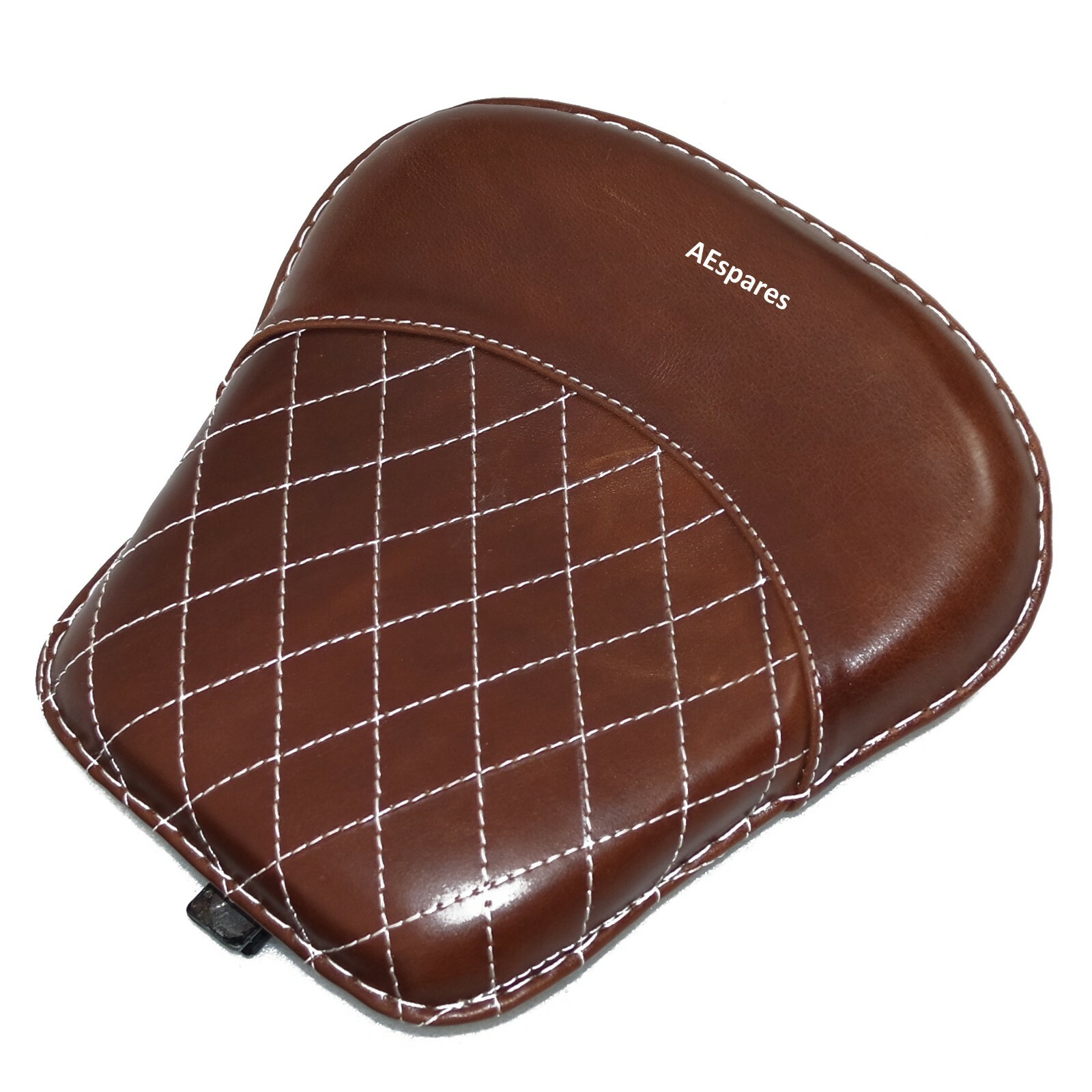 Front Tan Leather Seat With Spring Fits Royal Enfield Bullet Classic 350 500 
