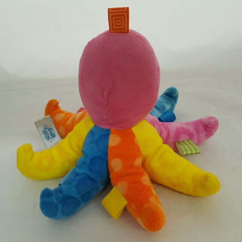 Taggies Octopus Mary Meyer Plush Multi Colored Pink Head