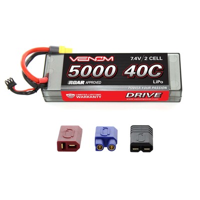 Venom LiPo Battery : Traxxas Stampede 4x4 VXL 40C 7.4V 5000mAh 2S with UNI Plug