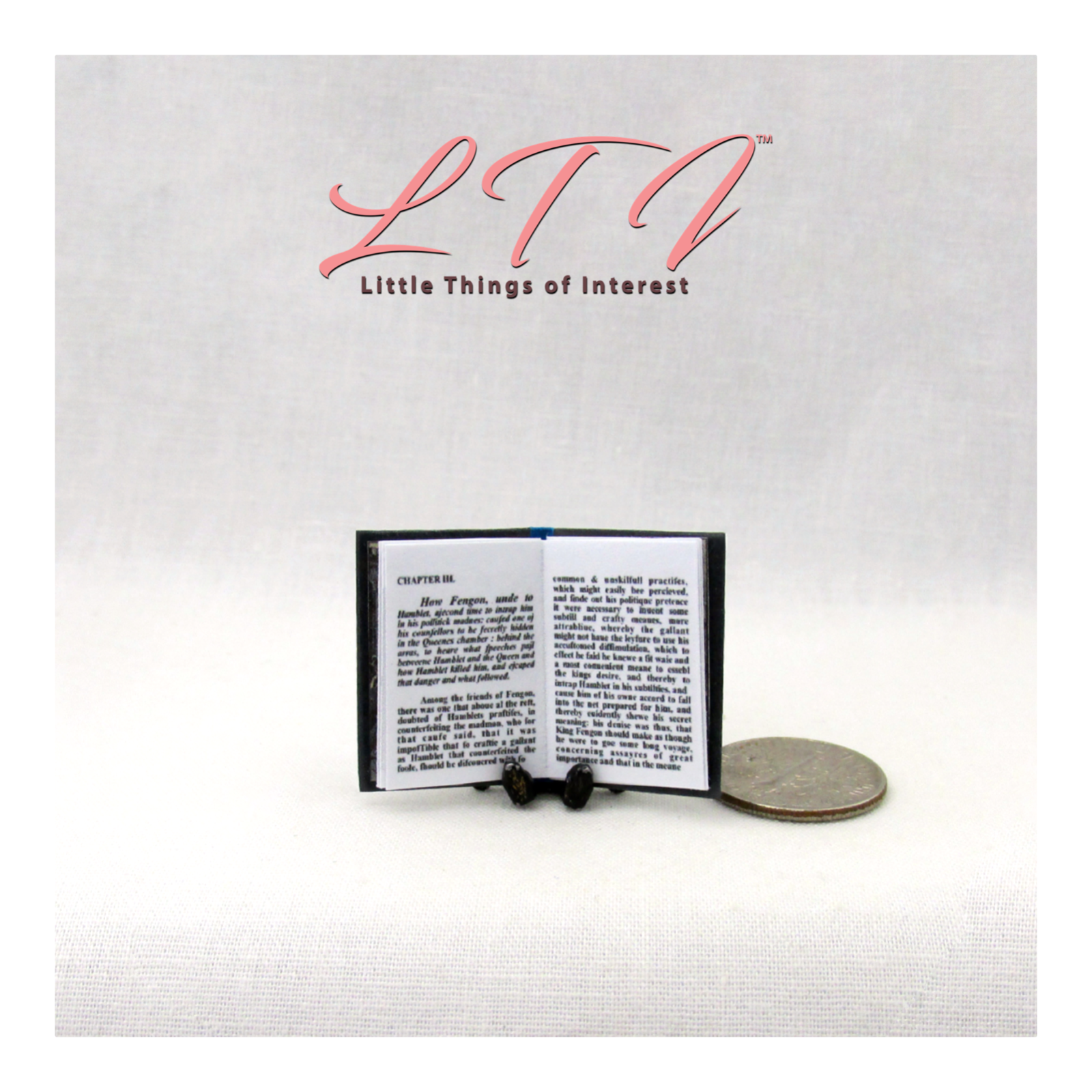 HAMLET A TRAGEDY Miniature 1:12 Scale Readable Book by William Shakespeare