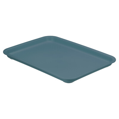 12x9'' Fast Food Tray, Plastic Reusable Multi-Purpose Serving Tray Blue