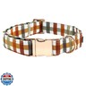 Bobo Rainbow Dog Collars, Autumn Fall Plaid Print Pet Collar Durable Metal Collar Cute Puppy Collar Soft Collars Adjustable Dog Collar for X-Small Dogs