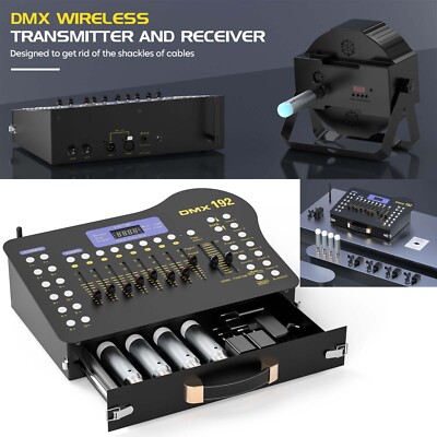 192 Channels DMX Controller Console 4 Receiver Party DJ Operator Stage Lighting