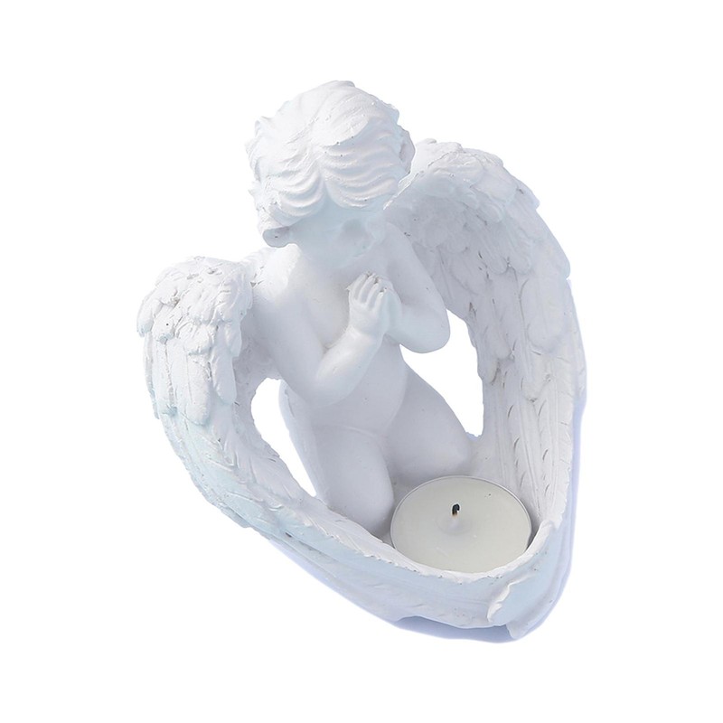 S Decorative Angel Figurines Memorial Candle Holder