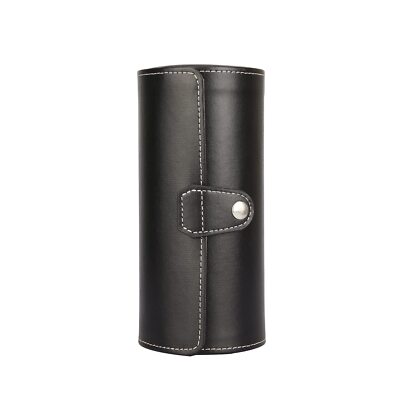 LETURE Vegan Leather Watch Case 3-Slot Watch Roll Travel Storage Organizer
