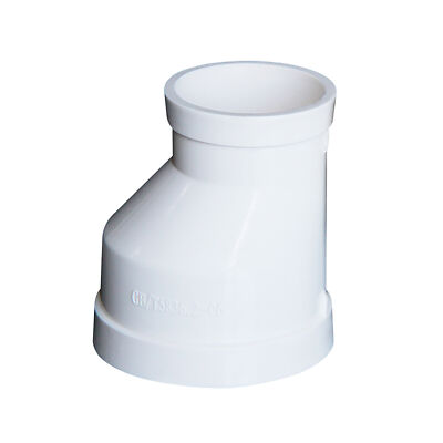 2x PVC Adhesive Fitting Reduced Sleeve Eccentric Reducer Pipe Fitting 110mmx75mm