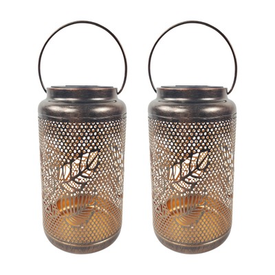 Bliss Outdoors 9'' Tall 2-Pack Hanging and Tabletop Decorative Solar LED Lantern