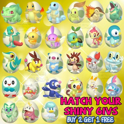6IVS SHINY POKEMON EGGS STARTER EGG SHINY INDIGO DISK NEW POKEMON SCARLET