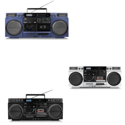 Medion LIFE P66538 (MD44538) Retro-Boombox DAB+ UKW, CD-Player, Kassettendeck