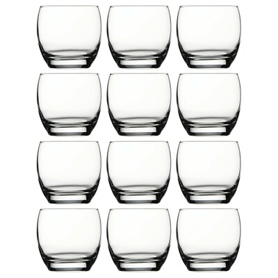 Pasabahce Barrel Set Of 12 Tumbler Whisky Scotch Drinking Glasses Gift 340ml