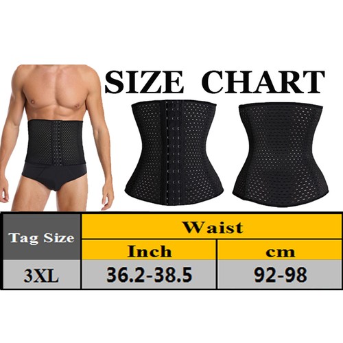 Men Sauna Thermo Sweat Waist Trainer Tank Top Vest Suit Body Shaper Belt Corset