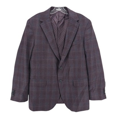 JOSEPH ABBOUD Blazer REDA 100% Wool Hamilton Soft Coat Plaid EUC Size 42S