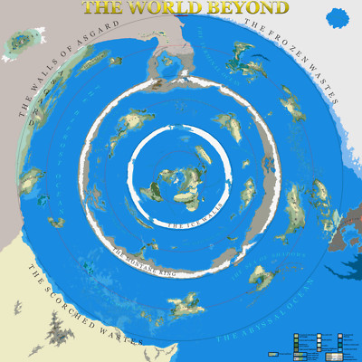 Flat Earth Worldmap | Canvas Print | Original