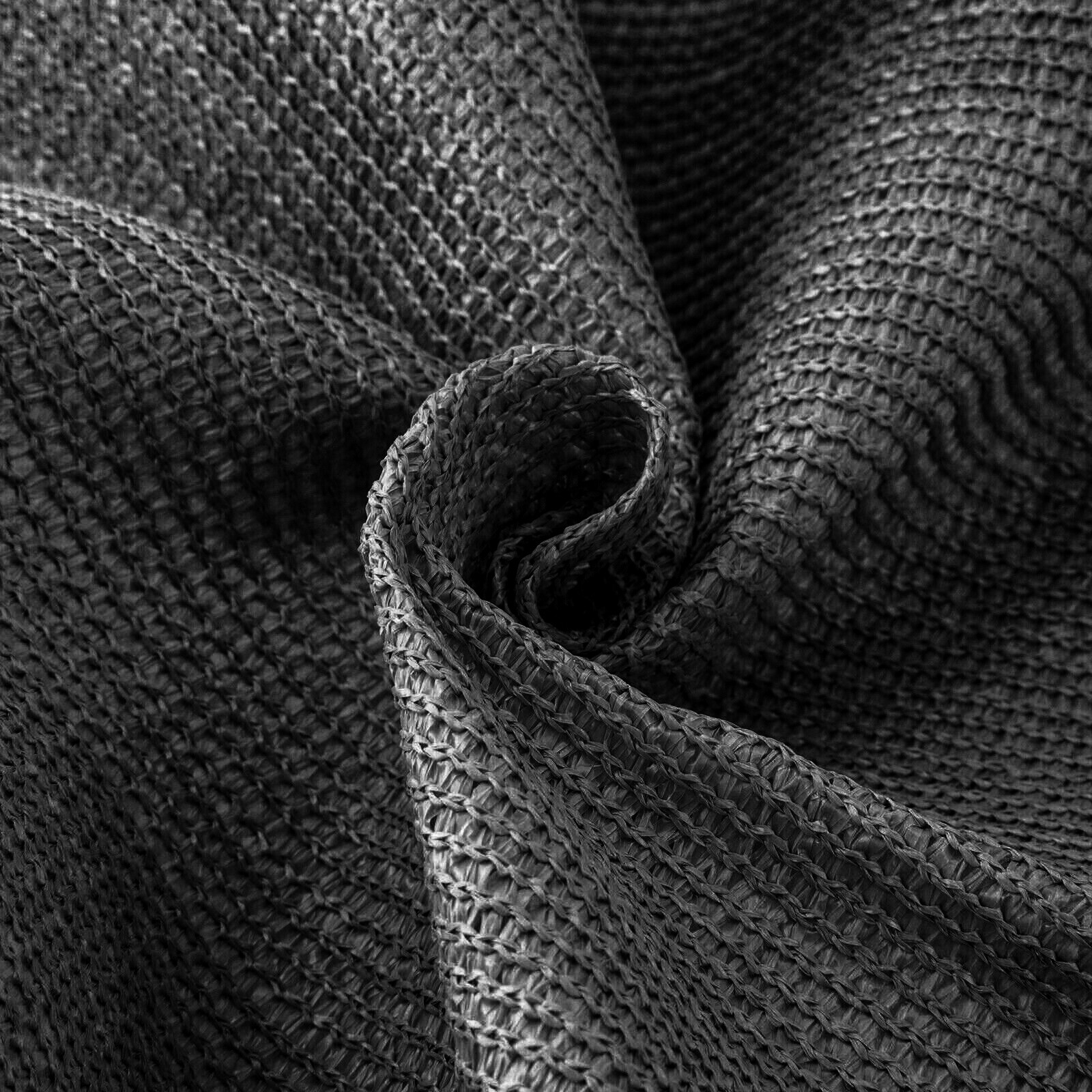 4' 5' 6' 8' Windscreen Privacy Fence Screen Shade Cover Mesh Tarp Garden-Black