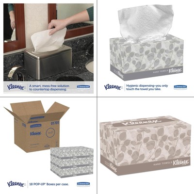 Hand Towels Pop-up Box Cloth 9 X 10 ½ (120 Per Box,18 Boxes Per Carton) | Up A