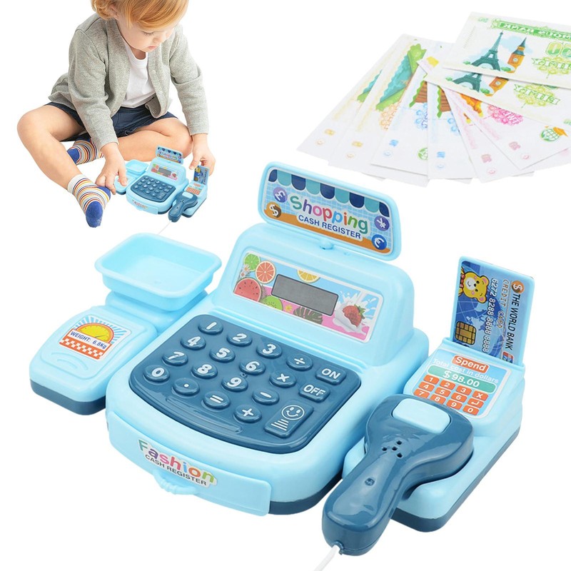 Kids Simulation Cash Register Calculator Cashier And Sounds 