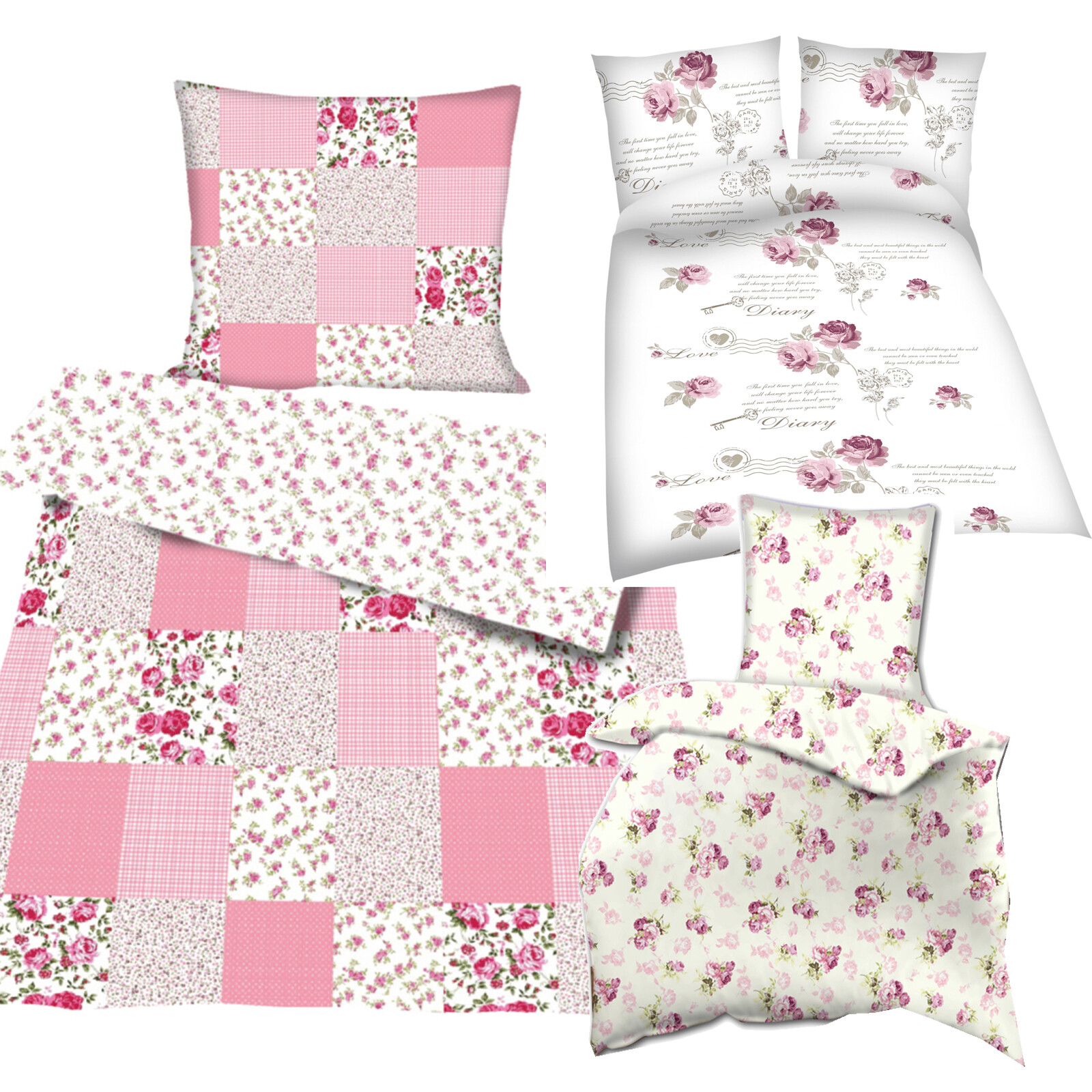 Bettwäsche Bettbezug Bettenset 135 x 200 Bezüge Bett Wäsche Garnitur Bett Bezug