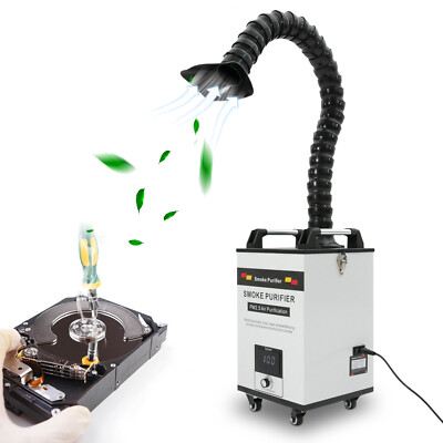 300W Extractor Soldering Smoke Air Fume Extractor Welding Smoke Absorber 225m³/h