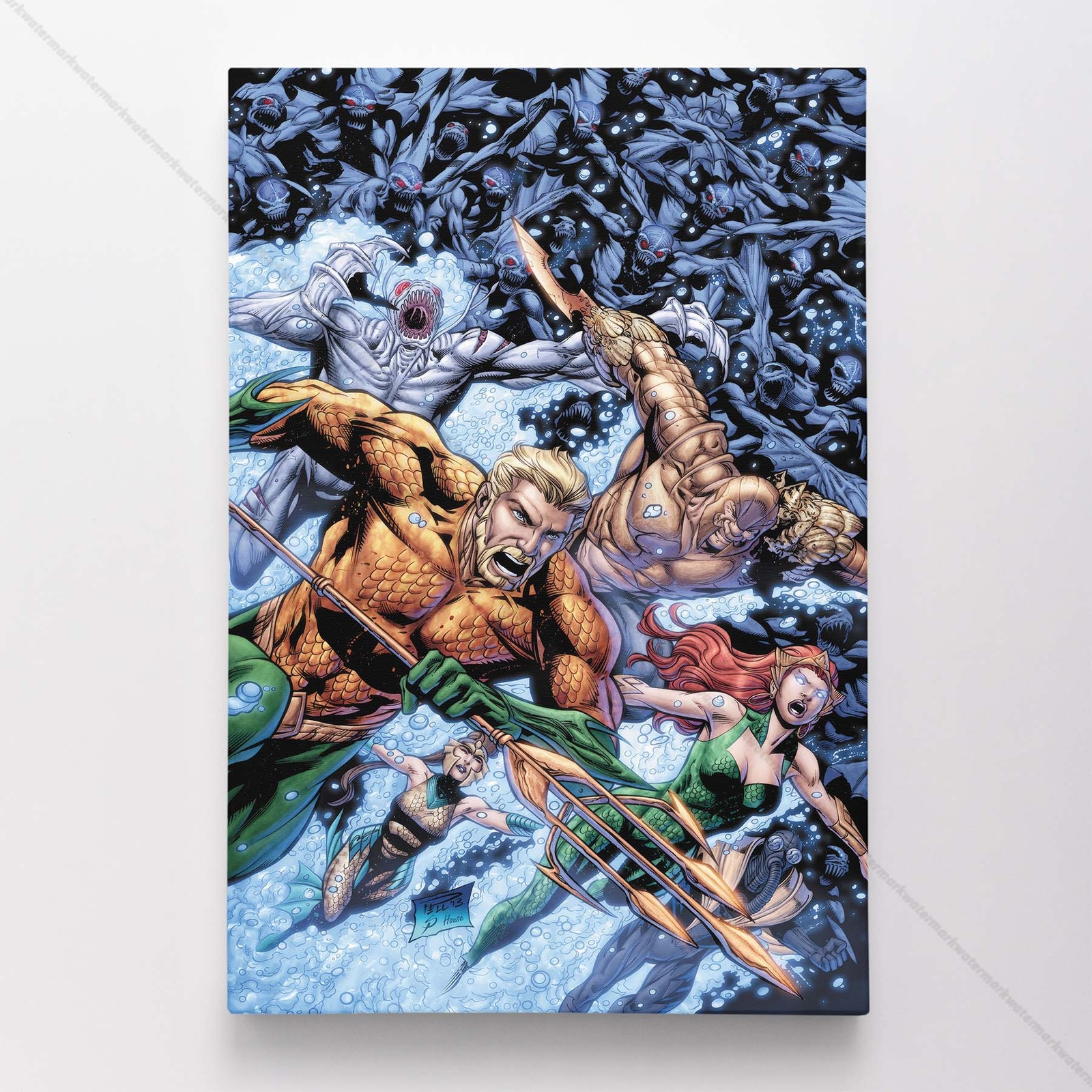 Aquaman Poster Canvas DC Comic Book Cover Justice League Art Print #5894