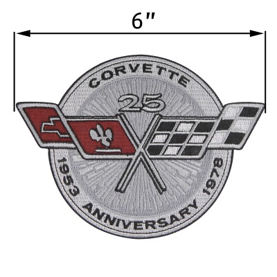 Corvette 1978 25th Anniversary 6 '' Patch New