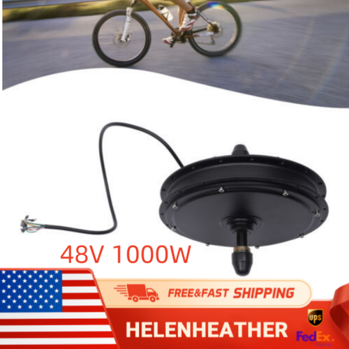 Brushless Gearless Rear Wheel Hub Motor Ebike Kit 48v 1000w