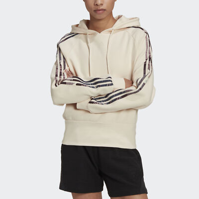 

adidas Худи с цветочным принтом и тремя полосками для женщин