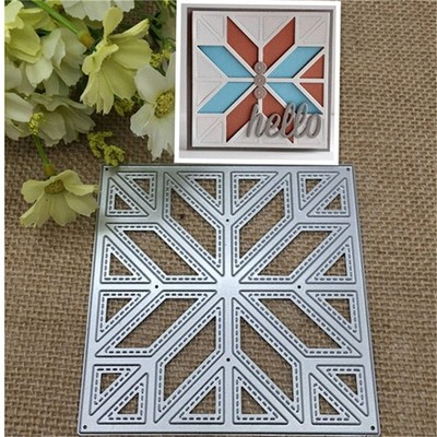 Christmas Diagonal Quilt Metal Die Cuts,Frame Flower Cutting Dies Cut Stencil...