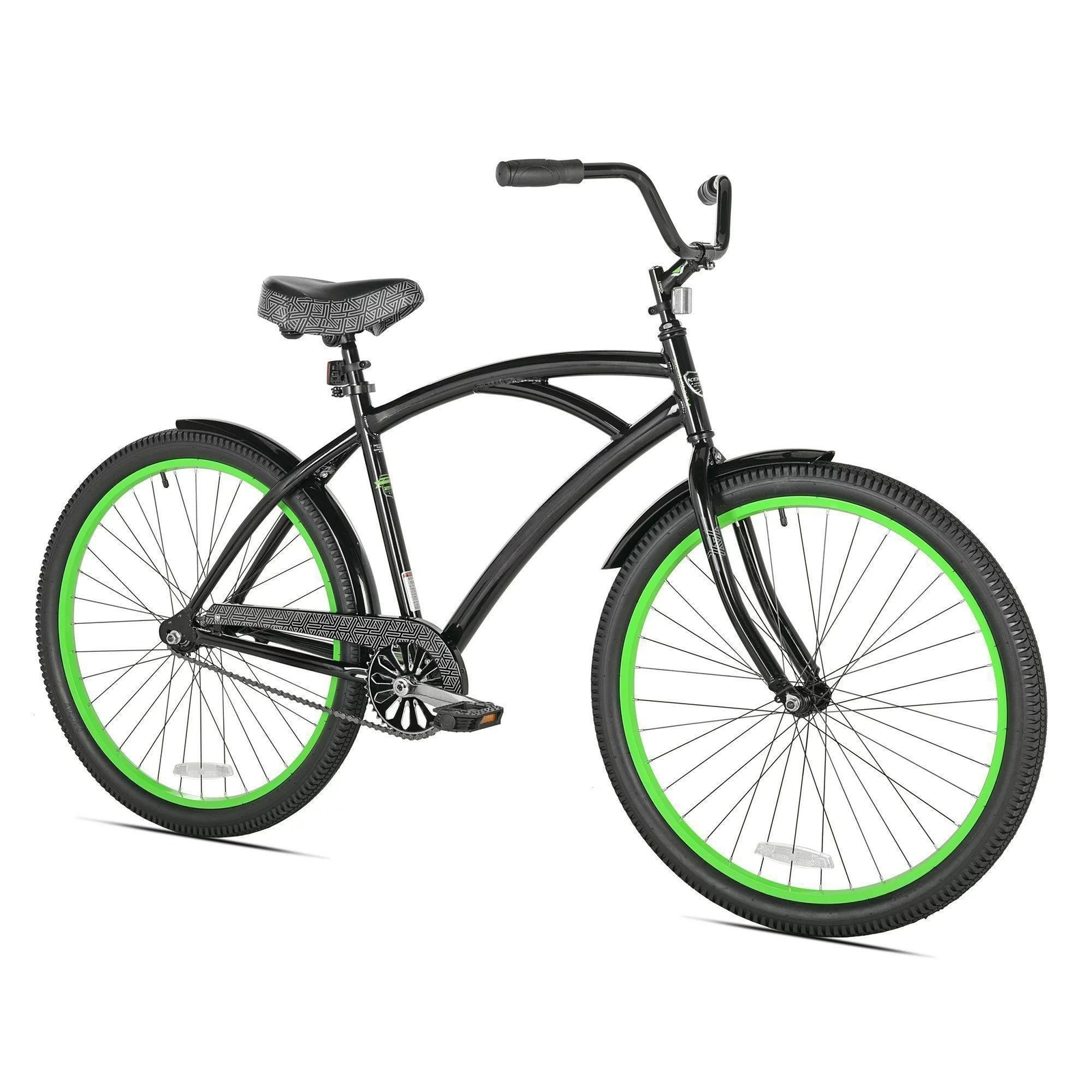 26" La Jolla Cruiser Men's Bike Black/Green Single Speed Coa