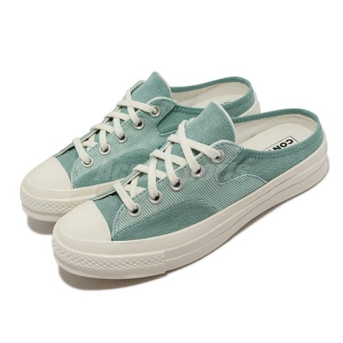 

Converse Chuck 70 Mule Green White Мужская повседневная обувь без шнурков унисекс A00540C, Зеленый, Chuck 70 Mule