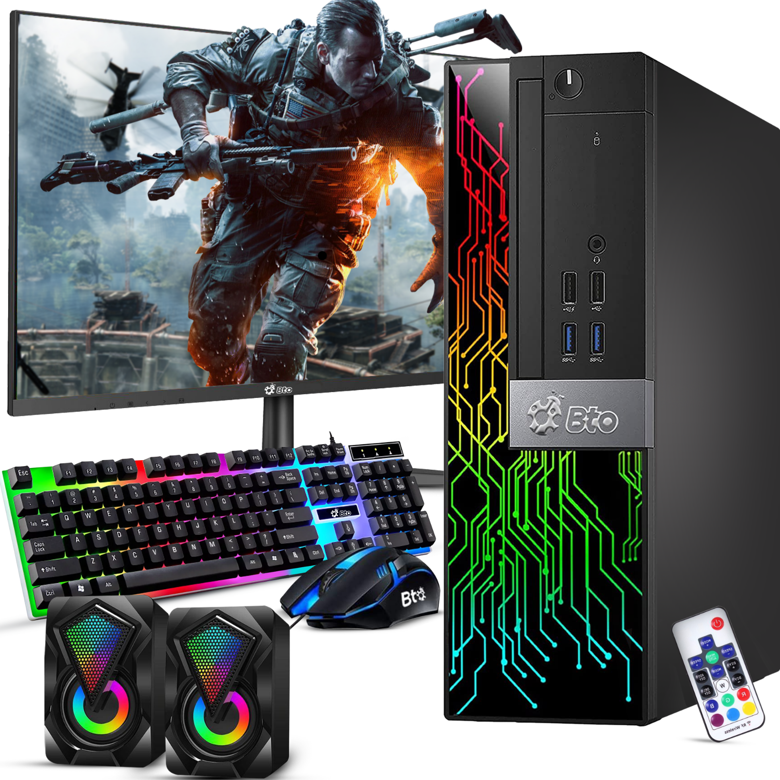 Dell SFF RGB Desktop i7 Gaming PC GTX NVIDIA 32GB Ram 1TB SSD 2TB HDD New 24 in Dell SFF RGB Desktop i7 Gaming PC GTX NVIDIA 32GB Ram 1TB SSD 2TB HDD New 24 in
